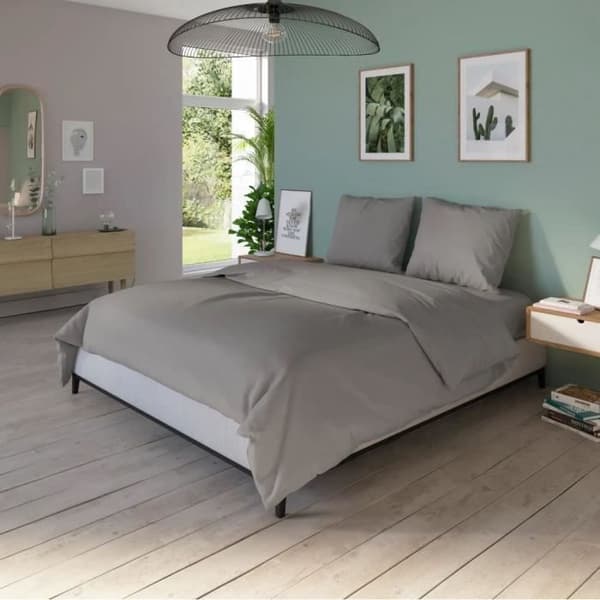 Dodo täcke omslag - 240x220 cm - bomull - antibakteriell - taupe - tillverkad i Frankrike