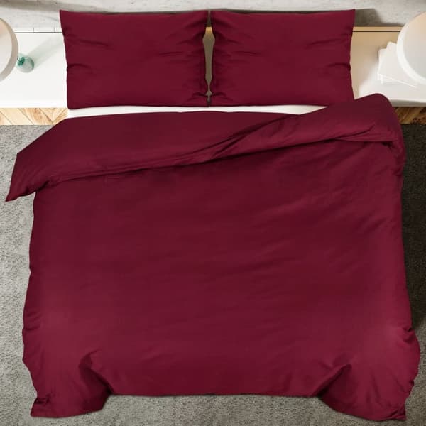 vidaXL sengetøj 260x240 cm let mikrofiberstof Bordeauxfarvet