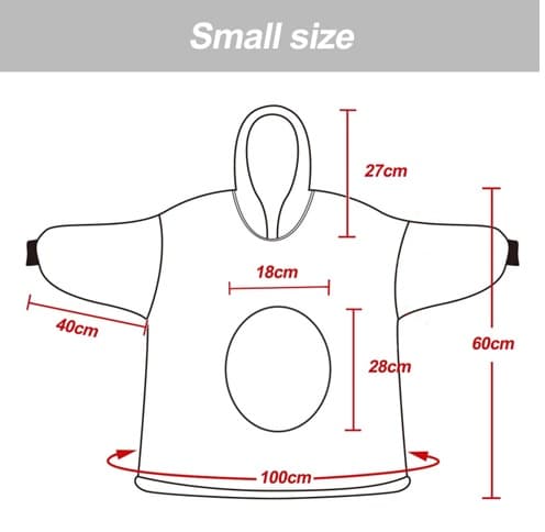 Noxxiez Cuddle Hoodiez - Kanin,  Small (3-6 år)