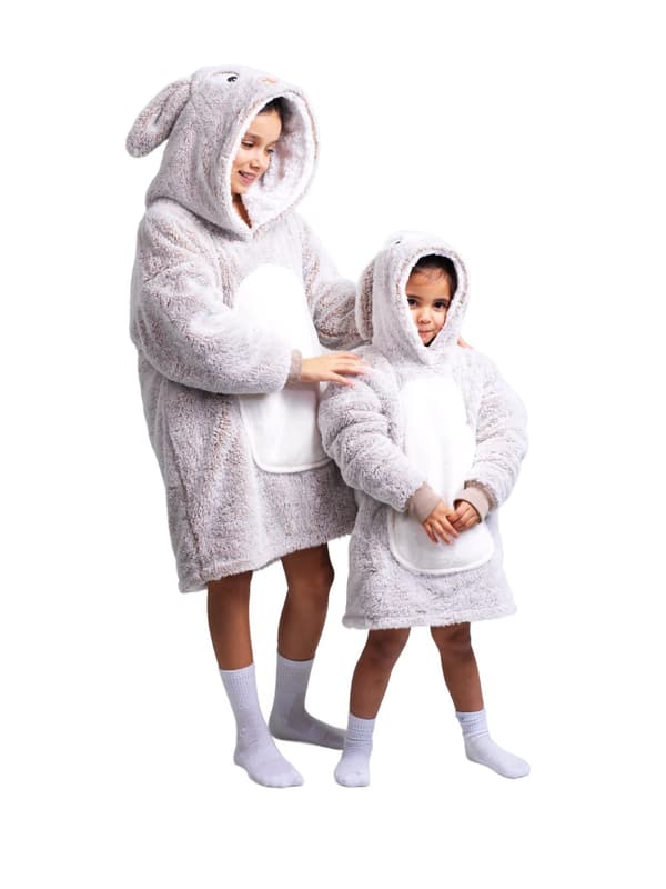 Noxxiez Cuddle Hoodiez - Kanin,  Small (3-6 år)