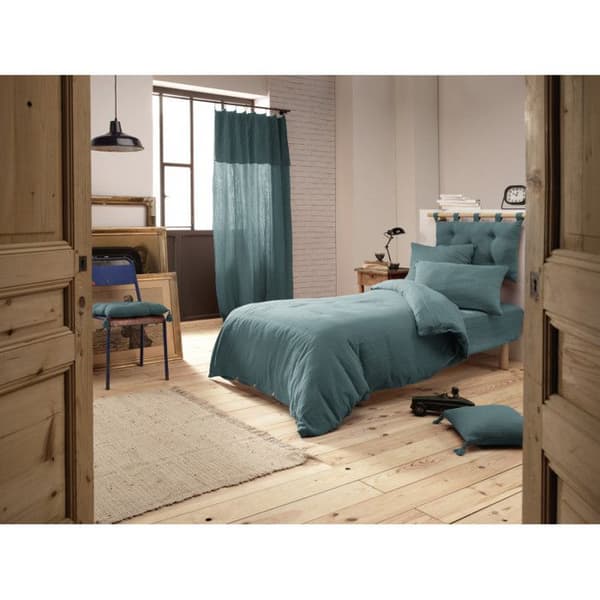 Pack överdrag för duntäcke "Gaïa" i alla storlekar "Gaze de Coton" - Gaïa Canard - Pack 3 delar för säng 90 x 190 cm (1 överdrag duntäcke)