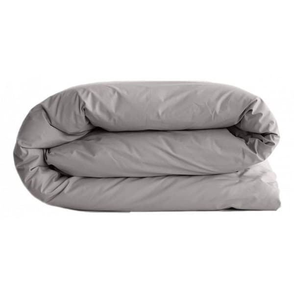 Påslakan "Manoir" ren långfibrig kammad bomull percale 80 trådantal/cm² Sydvind - Ask - Påslakan 240 x 220 cm