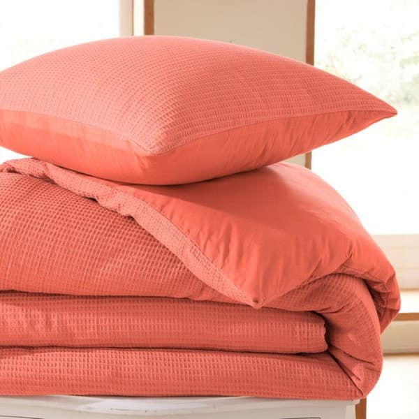 "Honeycomb" påslakanset 260 x 240 för "King Size" dubbelsäng 160 till 180 cm - Blush honeycomb