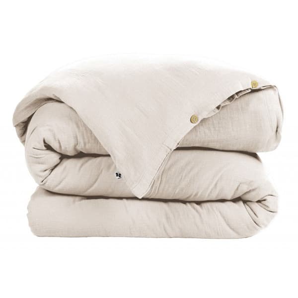 Påslakanpaket "Gaïa" "Cotton Gauze" - Gaïa Pampa - 3-delat förpackning för säng 90 x 190 cm (1 Påslakan 140 x 200 + 1
