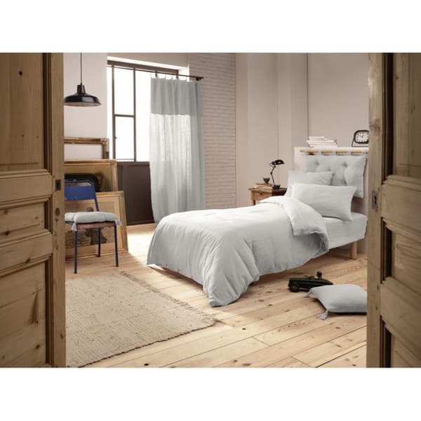 "Gaïa" "Cotton Gauze" påslakanpaket - Gaïa Cloud - 3-delat förpackning för säng 90 x 190 cm (1 påslakan 140 x 200 + 1