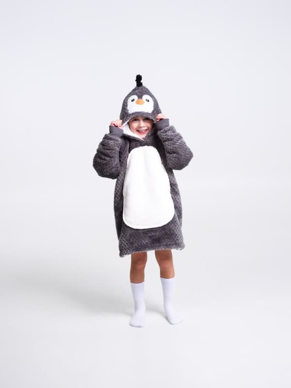 Noxxiez Cuddle Hoodiez - Pingvin,  Small (3-6 år)