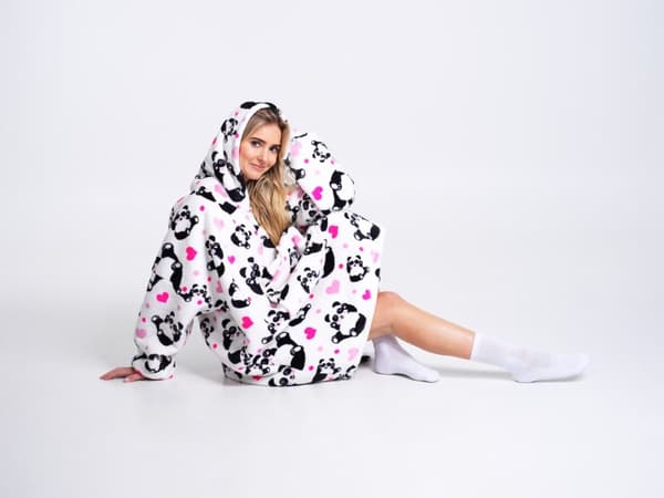 Noxxiez Cuddle Vuxen Hoodiez - Panda