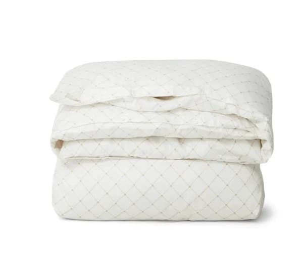 Lexington Signature Star Sateen Påslakanset White/Beige 150x210 / 50x60