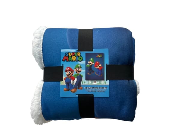 Super Mario Sherpa Fleecefilt - 100 x 150 cm