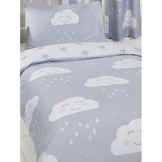 Påslakan - PriceRightHome - Pleasure of clouds - Grå och vit - Syntet - Sovrum - Barn
