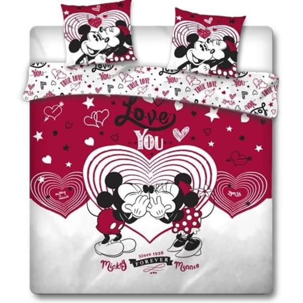Minnie och Mickey Love You Dubbelsäng Set