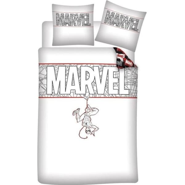 Barnsängkläder i ekologisk bomull Spiderman Marvel - MÄRKE - Modell - Svart - Naturlig - Barn