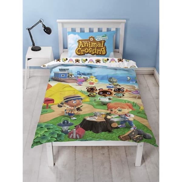 Animal Crossing Enkelt påslakan och örngott set