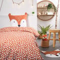 Miniatyrbild 1 av 3: Påslakanset 140 x 200 "Funny Fox" Vändbar 100% bomull / 57 trådar/cm²
