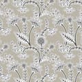 Miniatyrbild 3 av 4: Sängtäckenset 90 x 190 cm Taupe-blommigt 100% bomull / 57 trådar/cm²