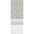 Miniatyrbild 2 av 4: Sängtäckenset 90 x 190 cm Taupe-blommigt 100% bomull / 57 trådar/cm²
