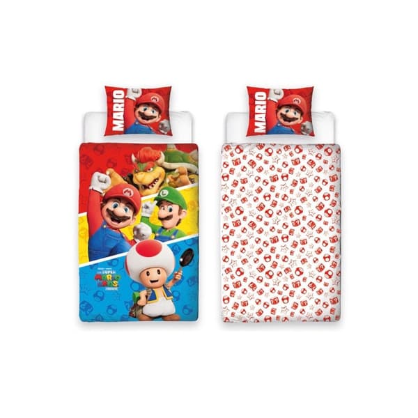 Super Mario Bros Jump Reversible Duvet Cover Set