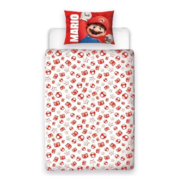 Super Mario Bros Jump Reversible Duvet Cover Set