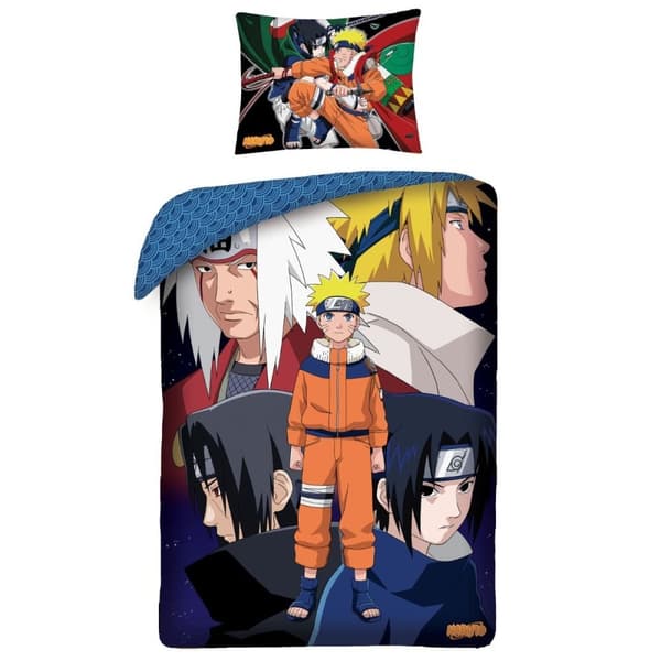 Naruto Cotton Characters Duvet Cover Set Blue/Multicoloured Single