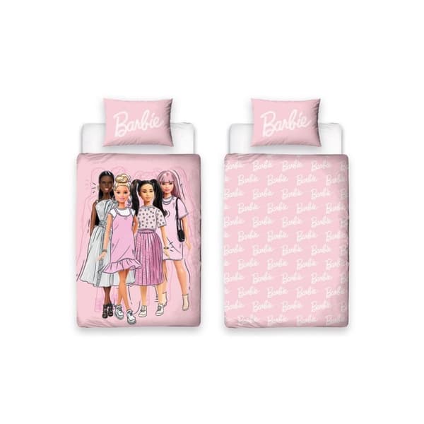 Barbie Vändbart påslakanset med figurer