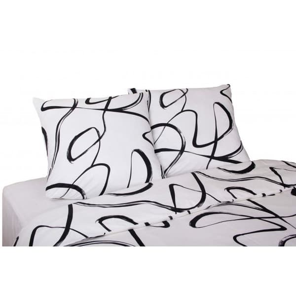 Duvetöverdrag Irregular - 100% Bomull / 57 Trådar/cm² - Vit - Duvetöverdrag 240 x 220 cm + 2 Kuddöverdrag 63 x 63 cm