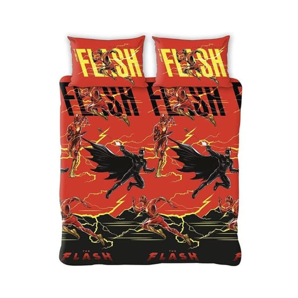 The Flash Reversible Duvet Cover Set Red/Black Single