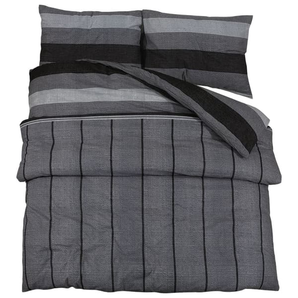 vidaXL sengetøj 240x220 cm bomuld mørkegrå