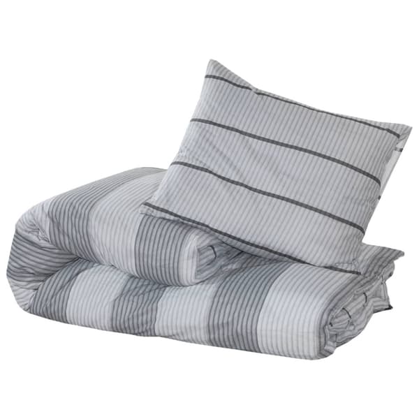 vidaXL sengetøj 200x220 cm bomuld grå