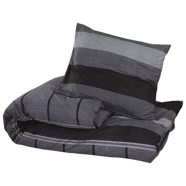vidaXL sengetøj 260x240 cm bomuld mørkegrå