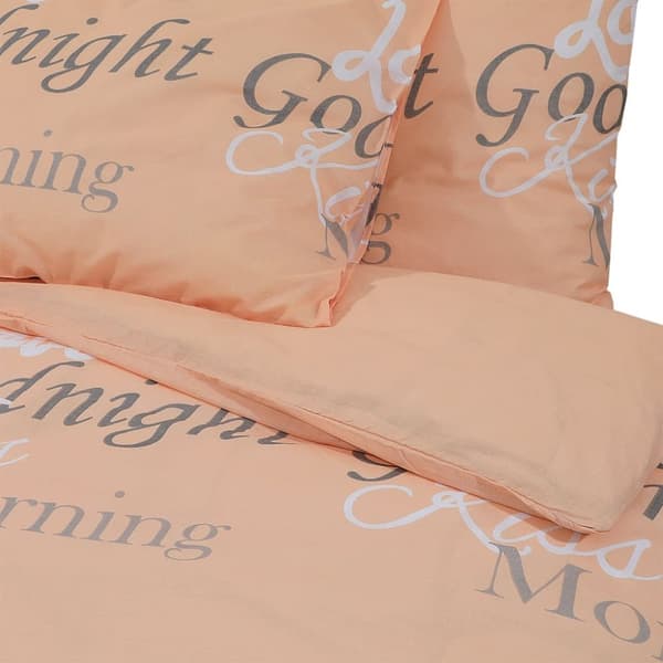 vidaXL Bäddset rosa 260x220 cm bomull