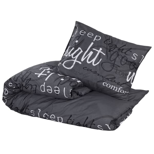 vidaXL Bäddset svart 260x240 cm bomull