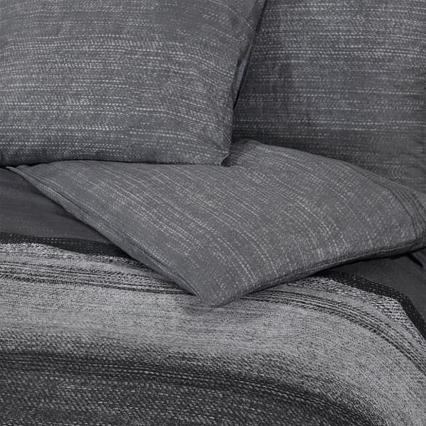 vidaXL Bäddset mörkgrå 200x220 cm bomull