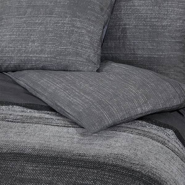 vidaXL Bäddset mörkgrå 260x220 cm bomull