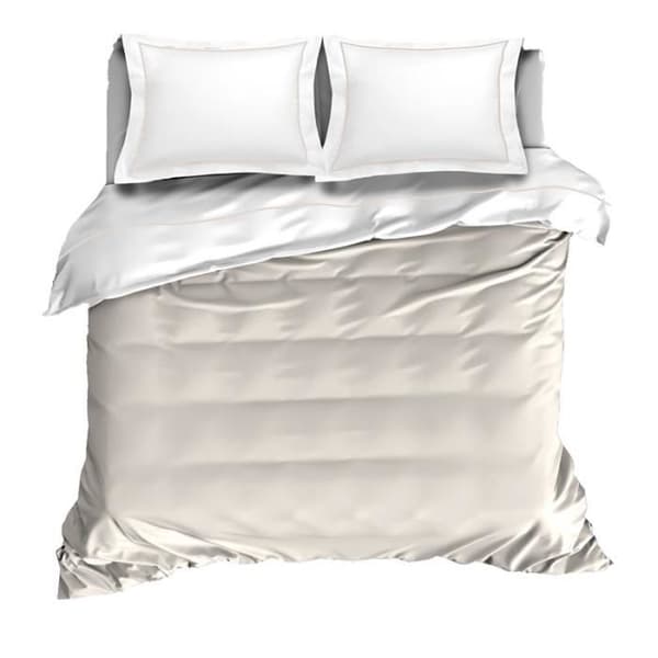 Bäddset - De Witte Lietaer - Humla - 1 person - Taupe - Percale 100% bomull