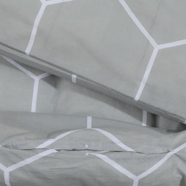 vidaXL Bäddset grå 225x220 cm bomull