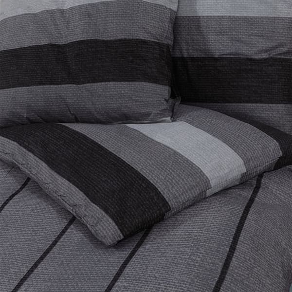 vidaXL Bäddset mörkgrå 220x240 cm bomull