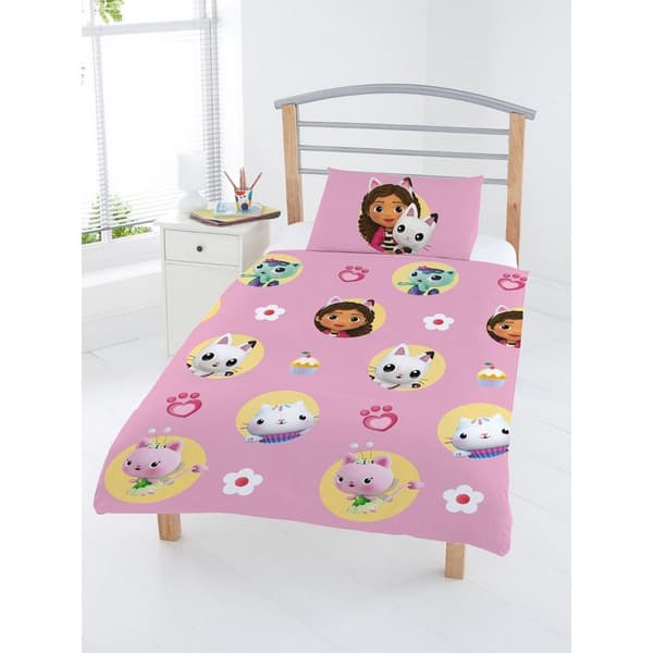 Gabbys Dollhouse Friends Duvet Cover Set Pink/Multicoloured Junior