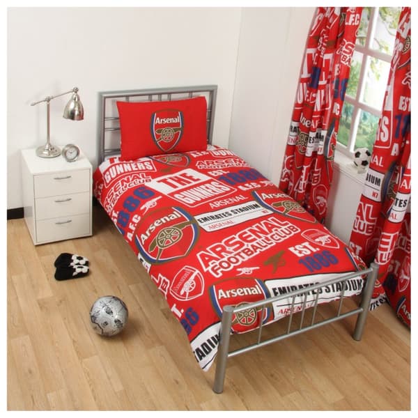 Arsenal FC Patch dynebetrækssæt Red/White/Gold/Blue Single