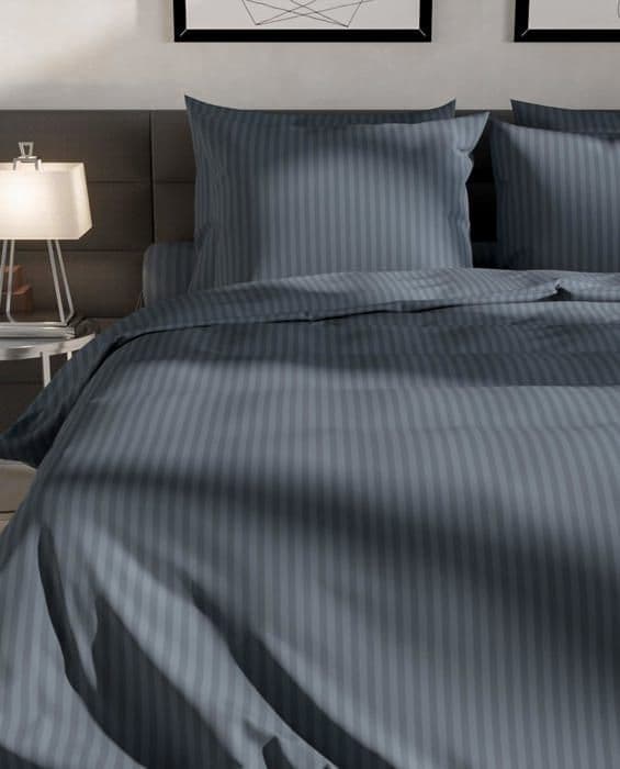 Påslakan Heckett Lane - REFS01-67-DBO 240 - Plain Stripes Påslakan, stålblå, 240 x 220 cm