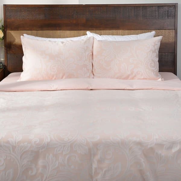 Deco mex - YF95455101 - Bomull och polyester 180TC Jacquard Grå, Rosa, 200 x 220 cm
