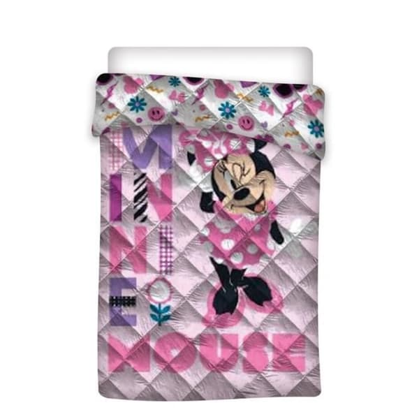 Sängkläder med tryck - Disney - Minnie - 140x200 cm - Rosa - Maskintvättbar