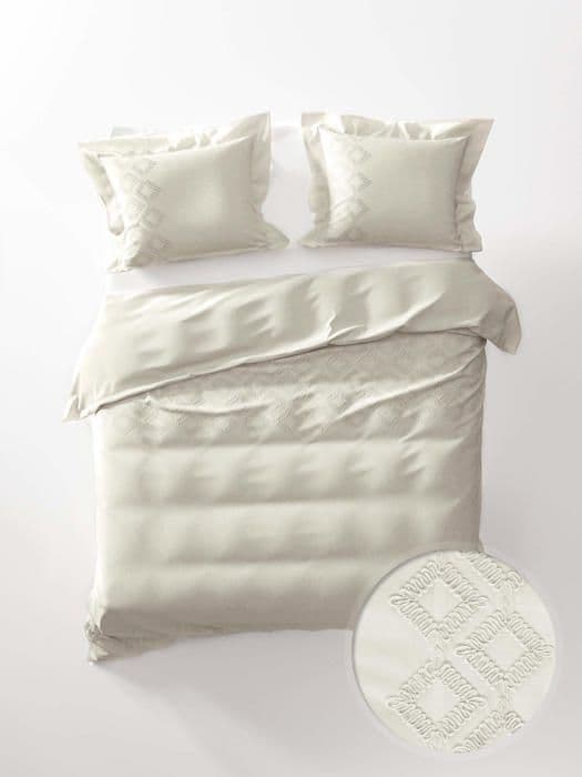 Påslakan Gul - HNLY36-33-DBO 240 - Naomi Påslakan, 100 % percal bomull, off-white, 240 x 220 Cm, 1,0 st.