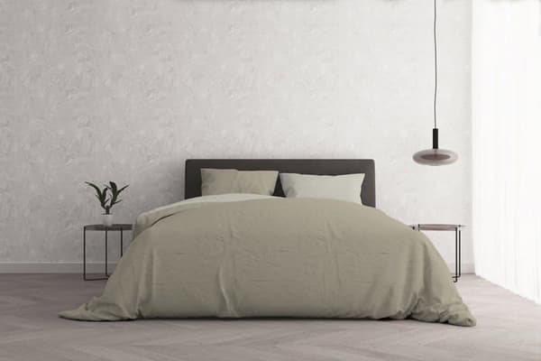 Mb home italien - CP-MB HOME SUPREME-TORTORA/PANNA-2PST - MB Home Supreme Taupe/creme sängkläder, för dubbelsäng