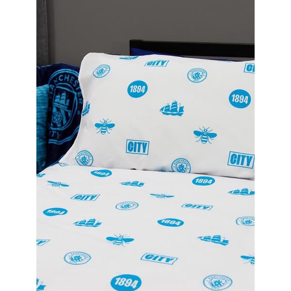 Manchester City FC Crest Duvet Cover Set