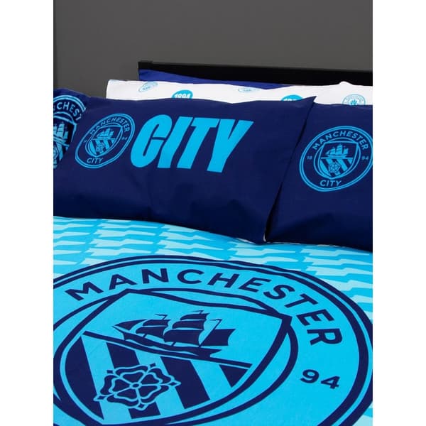 Manchester City FC Crest Duvet Cover Set