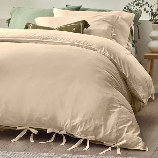 Yard Mallow Tie Detail Cotton Bow Duvet Cover Set