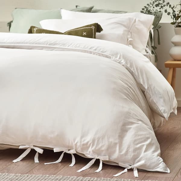 Yard Mallow Tie Detail Cotton Bow Duvet Cover Set