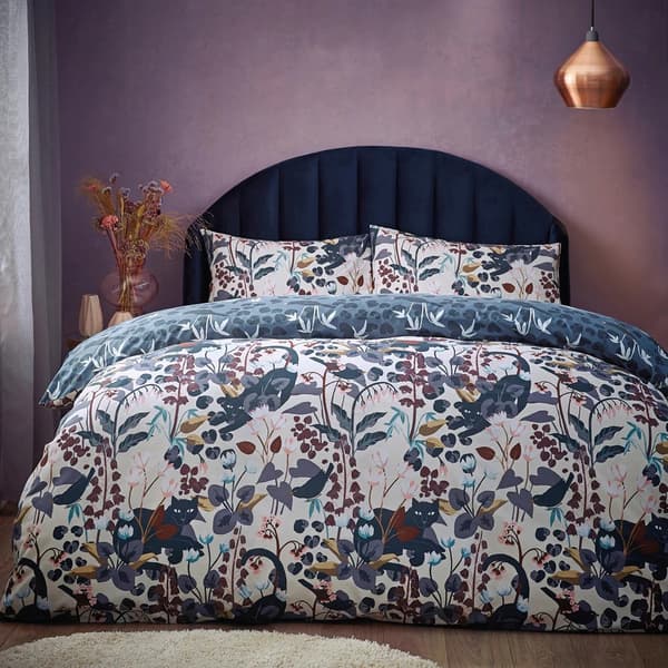 Furn Midnight Reversible Panther Duvet Cover Set