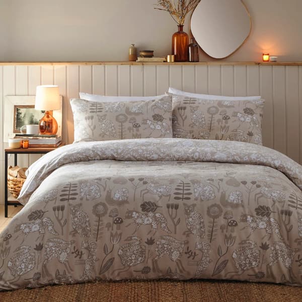 Furn Nook Brushed Cotton Animals Duvet Cover Set