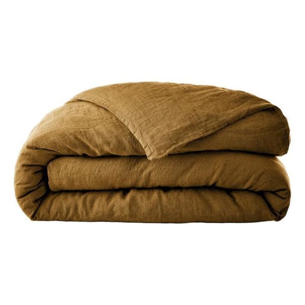 "Soline" påslakan alla storlekar Tvättat linne - Soline Caramel - Påslakan 240 x 220 cm